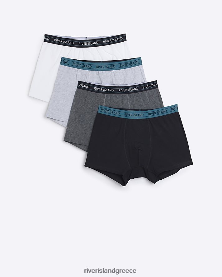 River Island αξεσουάρ γκρί άνδρες πολυσυσκευασία 4 μπόξερ ri B6N8X3094