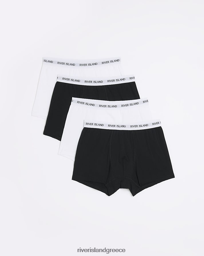 River Island αξεσουάρ μαύρος άνδρες κανονική πολυσυσκευασία με 4 rib trunk B6N8X2889