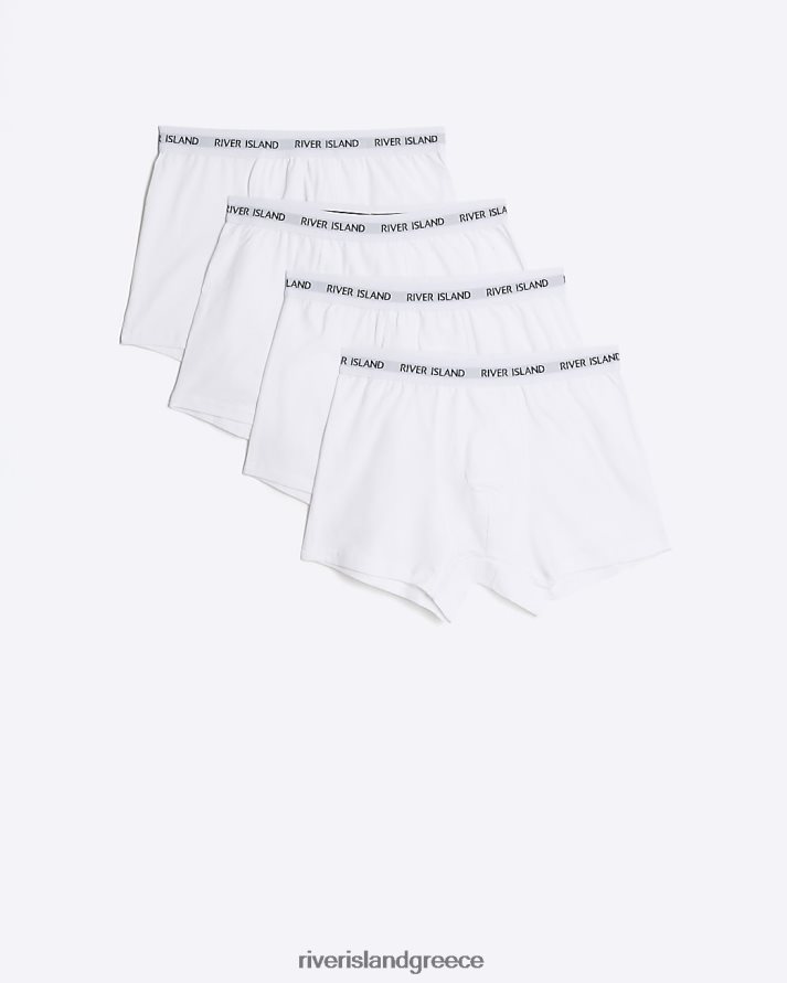 River Island αξεσουάρ άσπρο άνδρες κανονική πολυσυσκευασία με 4 rib trunk B6N8X2890