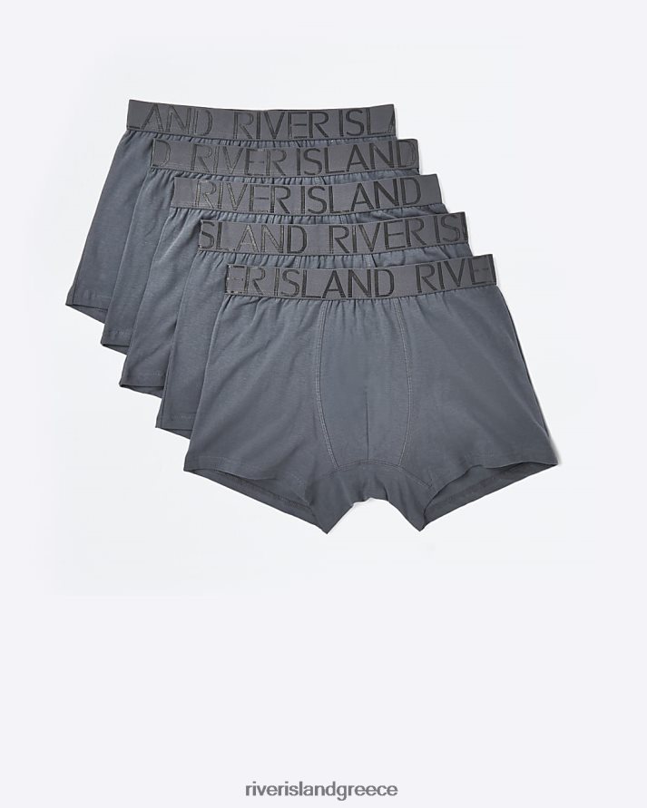 River Island αξεσουάρ γκρί άνδρες πολυσυσκευασία 5 μπόξερ ri B6N8X3124