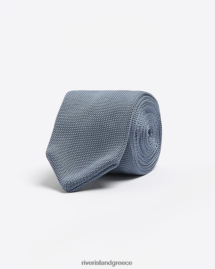 River Island αξεσουάρ μπλε άνδρες πλεκτή γραβάτα B6N8X2857