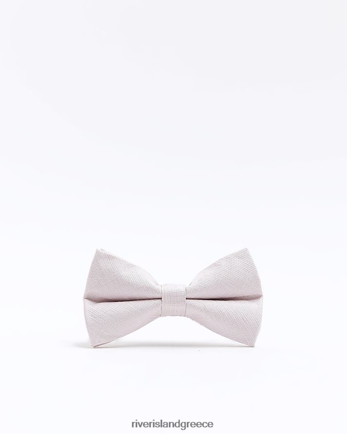 River Island αξεσουάρ ανοιχτό ροζ άνδρες παπιγιόν από λινό μείγμα B6N8X5736
