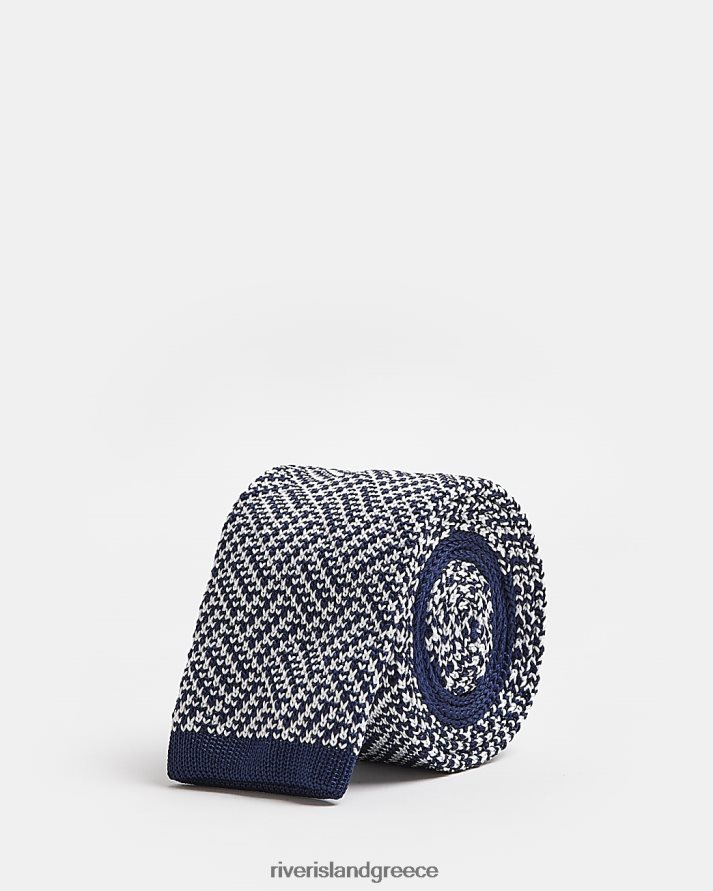 River Island αξεσουάρ ΠΟΛΕΜΙΚΟ ΝΑΥΤΙΚΟ άνδρες στάμπα πλεκτή γραβάτα B6N8X5953