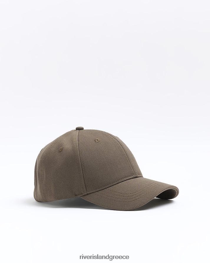 River Island αξεσουάρ καφέ άνδρες καπέλο του μπέιζμπολ B6N8X2909