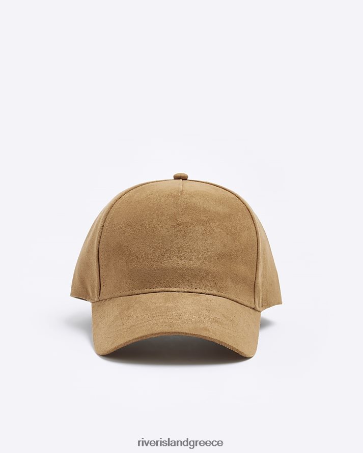 River Island αξεσουάρ καφέ άνδρες καπέλο σουέντ B6N8X2956