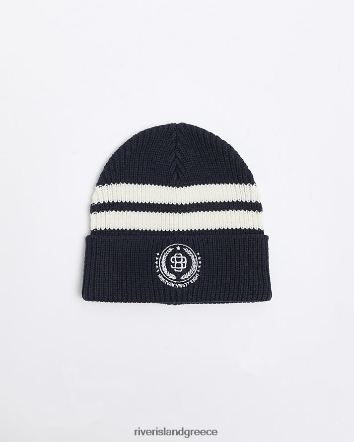 River Island αξεσουάρ ΠΟΛΕΜΙΚΟ ΝΑΥΤΙΚΟ άνδρες ριγέ κεντητό φασόλι B6N8X5624