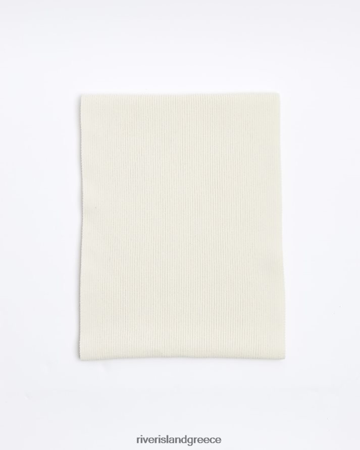 River Island αξεσουάρ εκρού άνδρες πλεκτό κασκόλ B6N8X5561