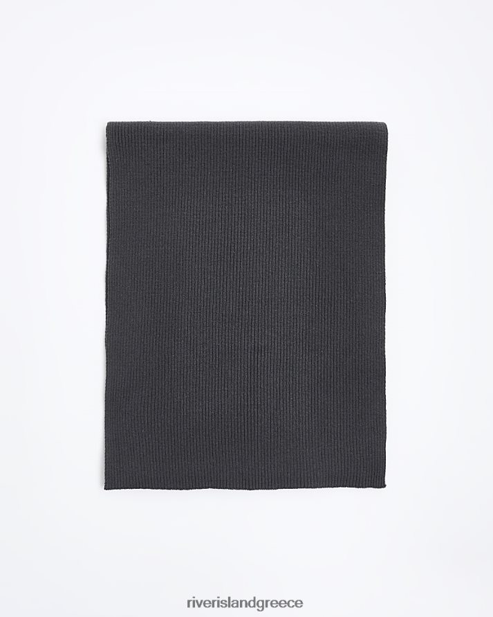 River Island αξεσουάρ γκρί άνδρες πλεκτό κασκόλ B6N8X5639