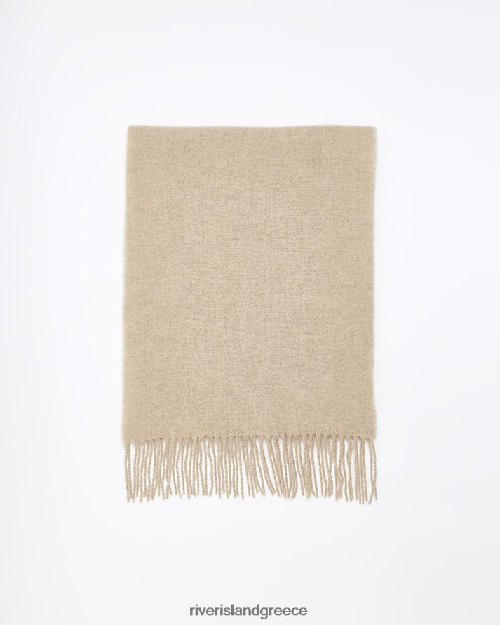 River Island αξεσουάρ μπεζ άνδρες πλεκτό κασκόλ premium B6N8X2790