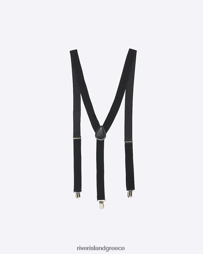River Island αξεσουάρ μαύρος άνδρες ρυθμιζόμενα σιδεράκια B6N8X5684