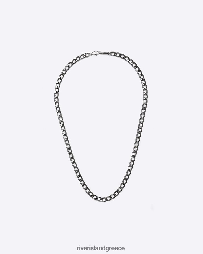 River Island αξεσουάρ ασήμι άνδρες κολιέ με κρίκο αλυσίδας χρώματος B6N8X2914