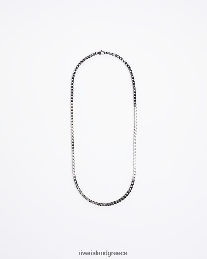 River Island αξεσουάρ ασήμι άνδρες χρωματιστό κολιέ μικτό μέταλλο B6N8X5553