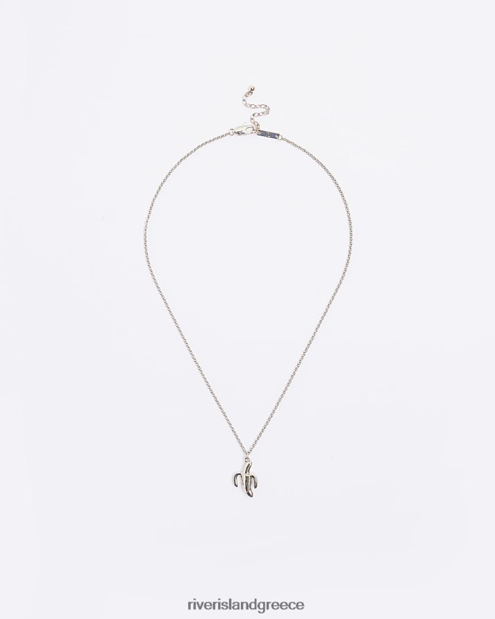 River Island αξεσουάρ ασήμι άνδρες κρεμαστό κολιέ μπανάνα χρώματος B6N8X5846