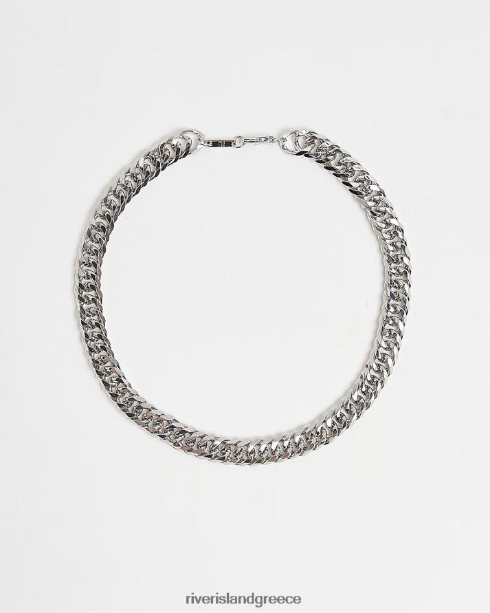 River Island αξεσουάρ ασήμι άνδρες κολιέ με αλυσίδα χρώματος B6N8X5935