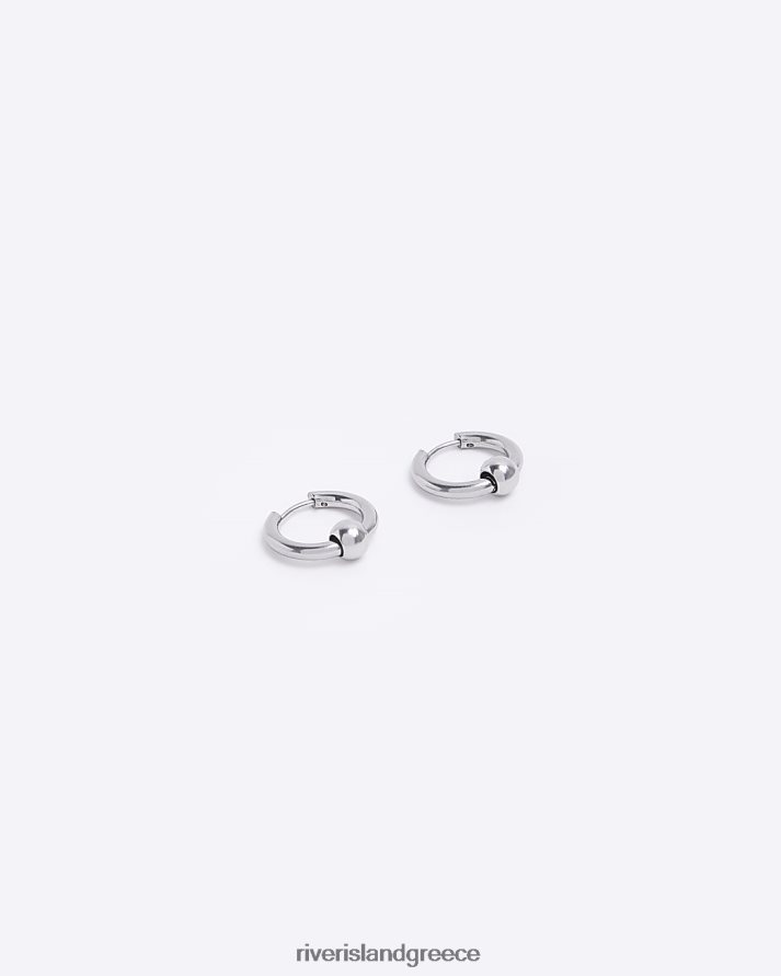 River Island αξεσουάρ ασήμι άνδρες έγχρωμα σκουλαρίκια κρίκοι B6N8X5907