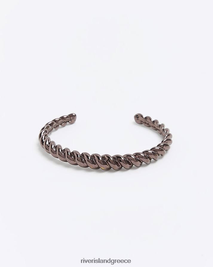 River Island αξεσουάρ καφέ άνδρες βραχιόλι με περιστρεφόμενη μανσέτα B6N8X5693