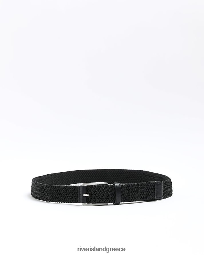 River Island αξεσουάρ μαύρος άνδρες ιμάντας B6N8X3000