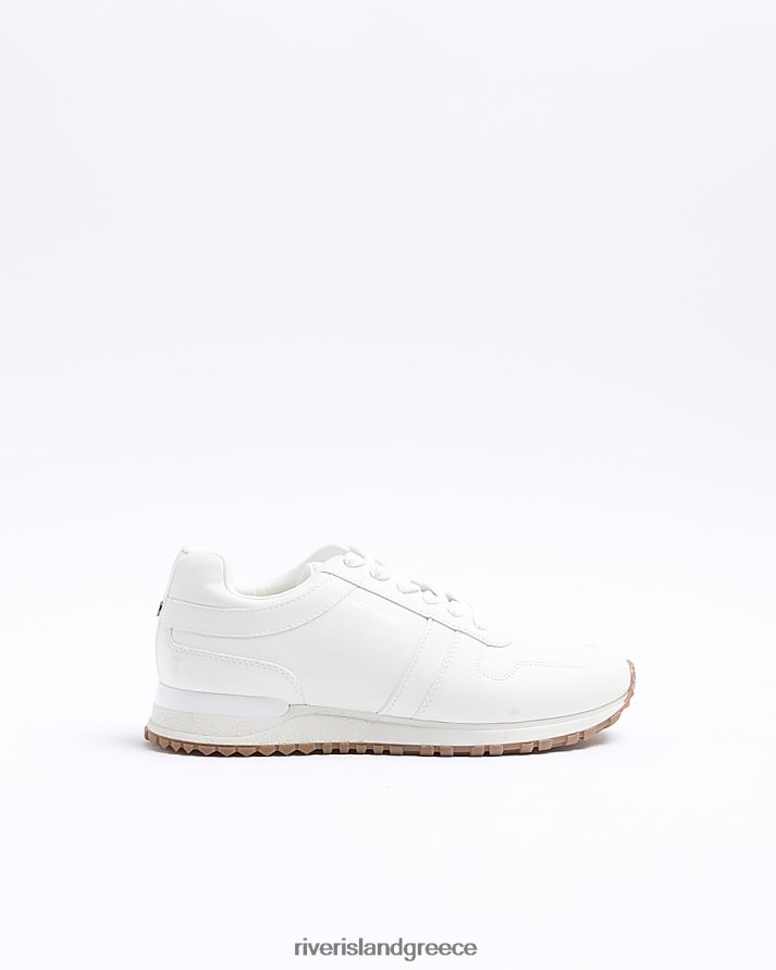River Island είδη υπόδησης άσπρο άνδρες ανάγλυφα εκπαιδευτικά B6N8X2382
