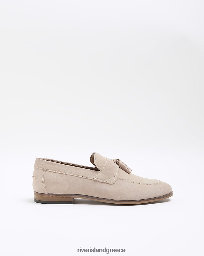 River Island είδη υπόδησης ροζ άνδρες loafers με λεπτομέρεια καστόρι με φούντα B6N8X2867