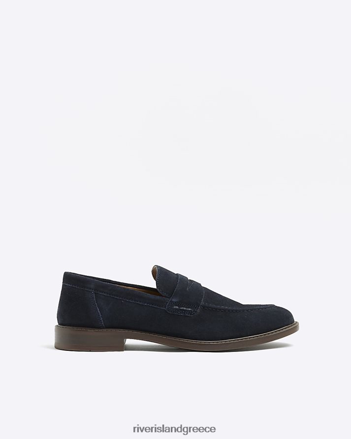 River Island είδη υπόδησης ΠΟΛΕΜΙΚΟ ΝΑΥΤΙΚΟ άνδρες loafers από σουέτ B6N8X5832