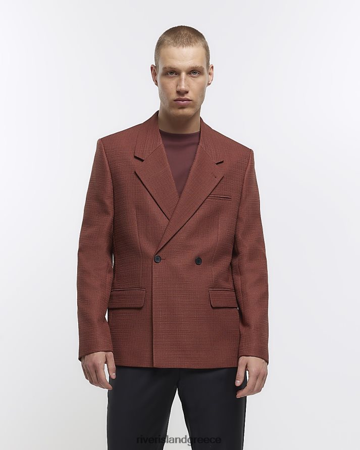 River Island ενδύματα το κόκκινο άνδρες Έξυπνο σακάκι με κανονική εφαρμογή B6N8X5719