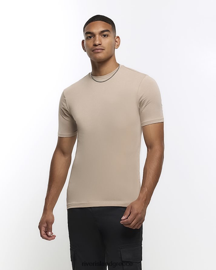 River Island ενδύματα γκρί άνδρες πολυσυσκευασία με 5 μπλουζάκια για μυϊκή εφαρμογή B6N8X2428