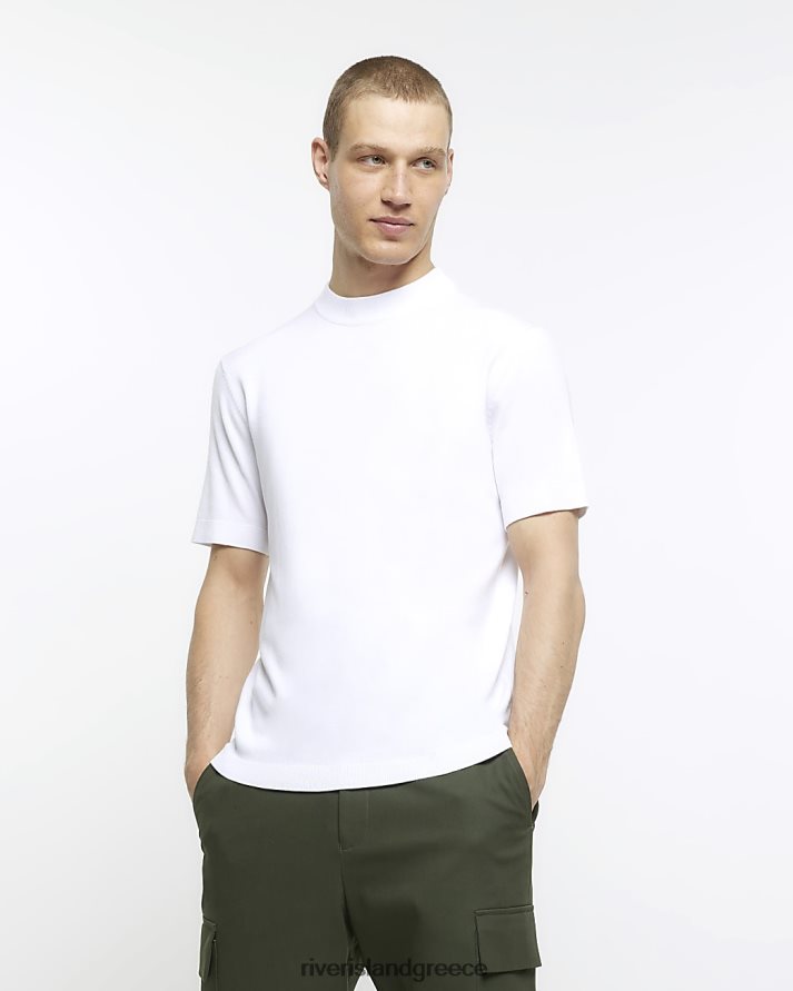 River Island ενδύματα άσπρο άνδρες slim fit t-shirt B6N8X3003