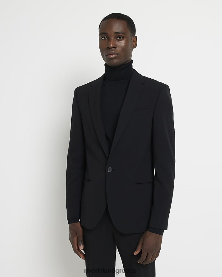 River Island ενδύματα μαύρος άνδρες σακάκι κοστούμι με σούπερ skinny εφαρμογή B6N8X2508