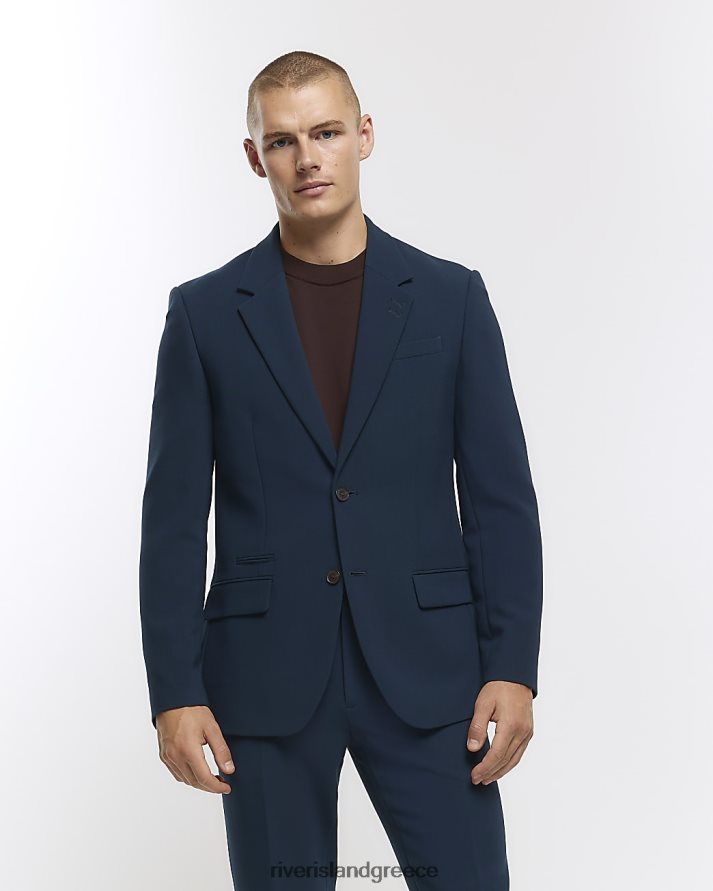River Island ενδύματα μπλε άνδρες slim fit κοστούμι σακάκι B6N8X2360