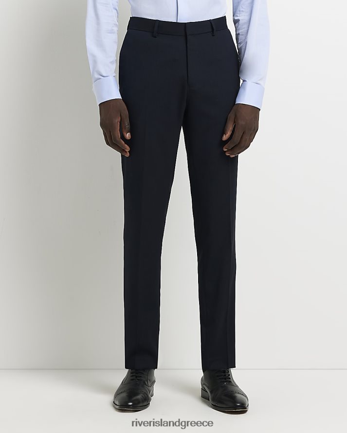 River Island ενδύματα ΠΟΛΕΜΙΚΟ ΝΑΥΤΙΚΟ άνδρες έξυπνο παντελόνι σε στενή εφαρμογή B6N8X2536