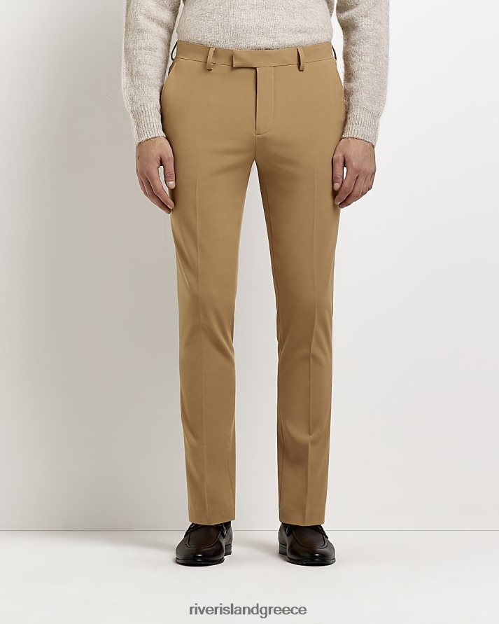 River Island ενδύματα καφέ άνδρες παντελόνι με σούπερ στενή εφαρμογή B6N8X2573