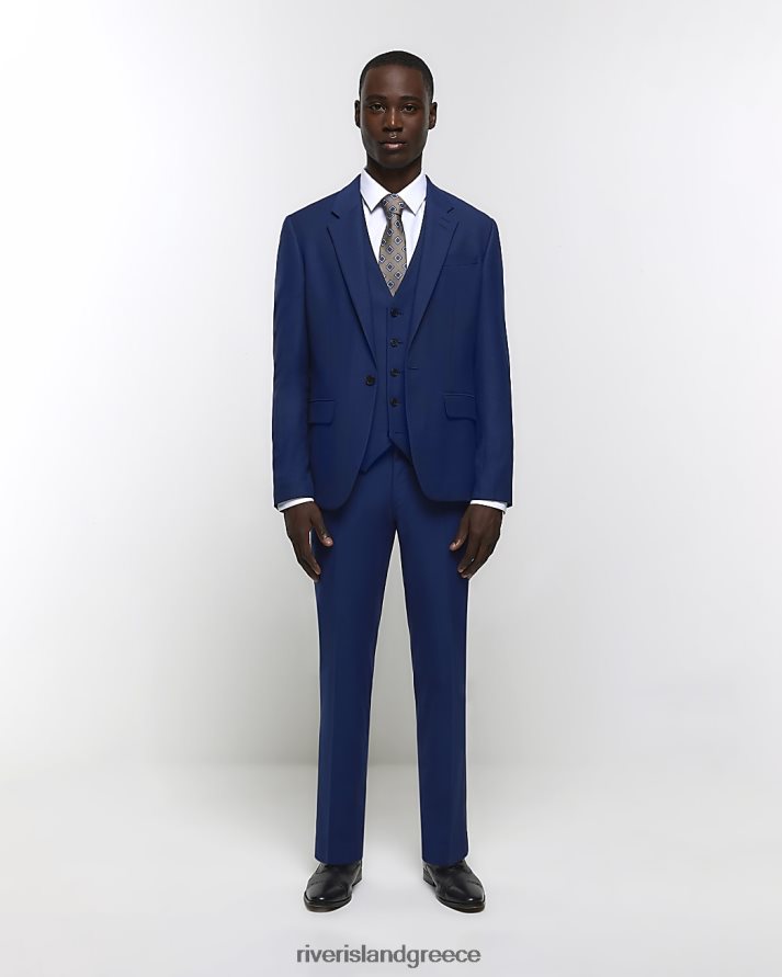 River Island ενδύματα γαλάζιο άνδρες στενό παντελόνι κοστούμι B6N8X3015