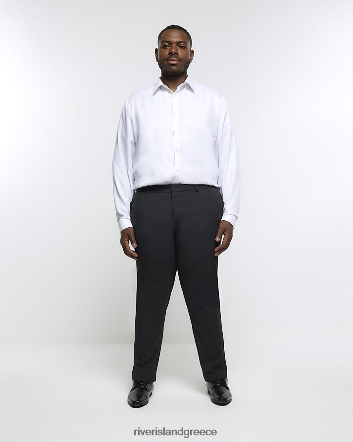 River Island ενδύματα γκρί άνδρες μεγάλο & ψηλό παντελόνι κοστούμι B6N8X5972