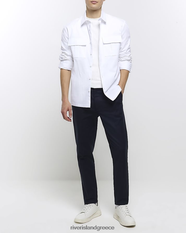 River Island ενδύματα ΠΟΛΕΜΙΚΟ ΝΑΥΤΙΚΟ άνδρες παντελόνι chino σε στενή εφαρμογή B6N8X5412