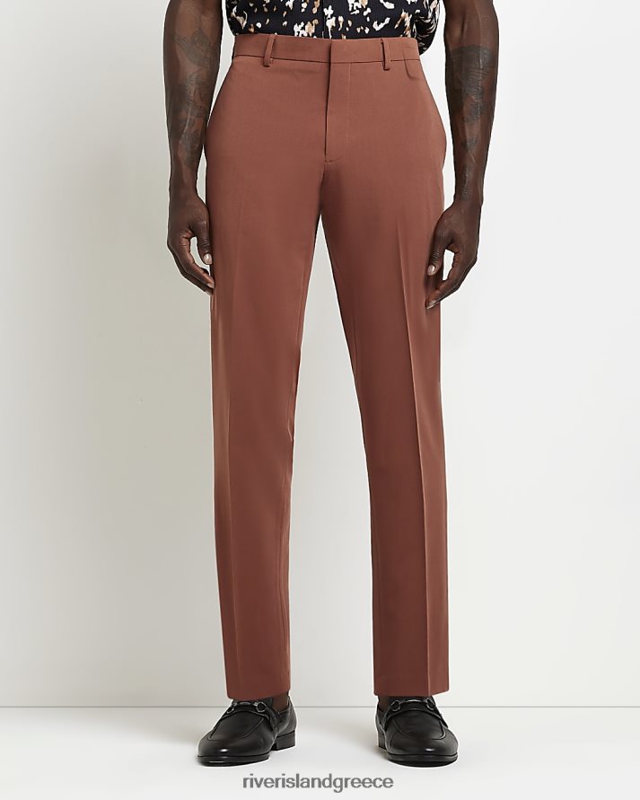 River Island ενδύματα σκουριά άνδρες slim fit κοστούμι παντελόνι B6N8X3016