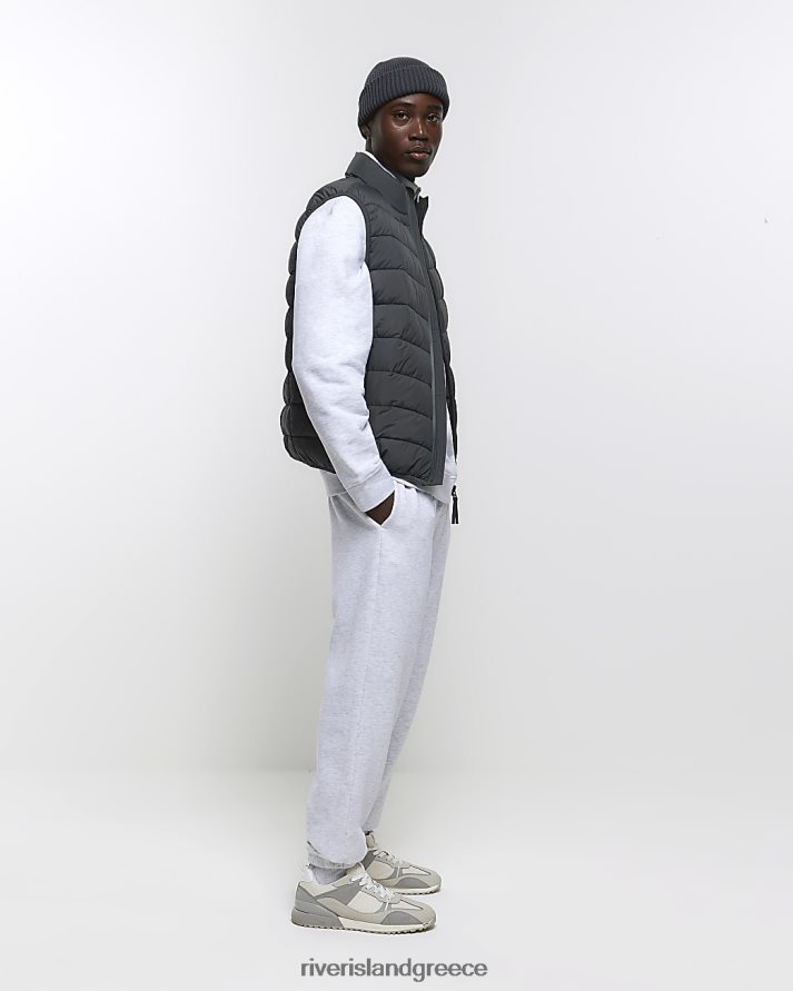 River Island ενδύματα γκρί άνδρες αδύνατη εφαρμογή απλό τζόγκερ B6N8X3040