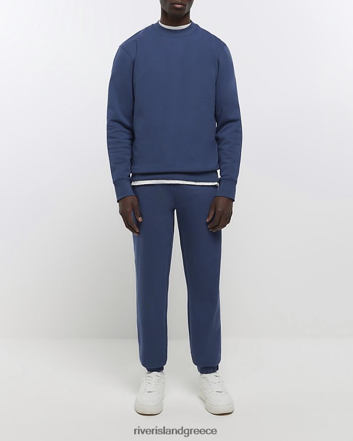 River Island ενδύματα μπλε άνδρες αδύνατη εφαρμογή απλό τζόγκερ B6N8X3041