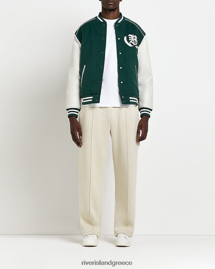 River Island ενδύματα πέτρα άνδρες τζόγκερ με πλατύ πόδι B6N8X5461