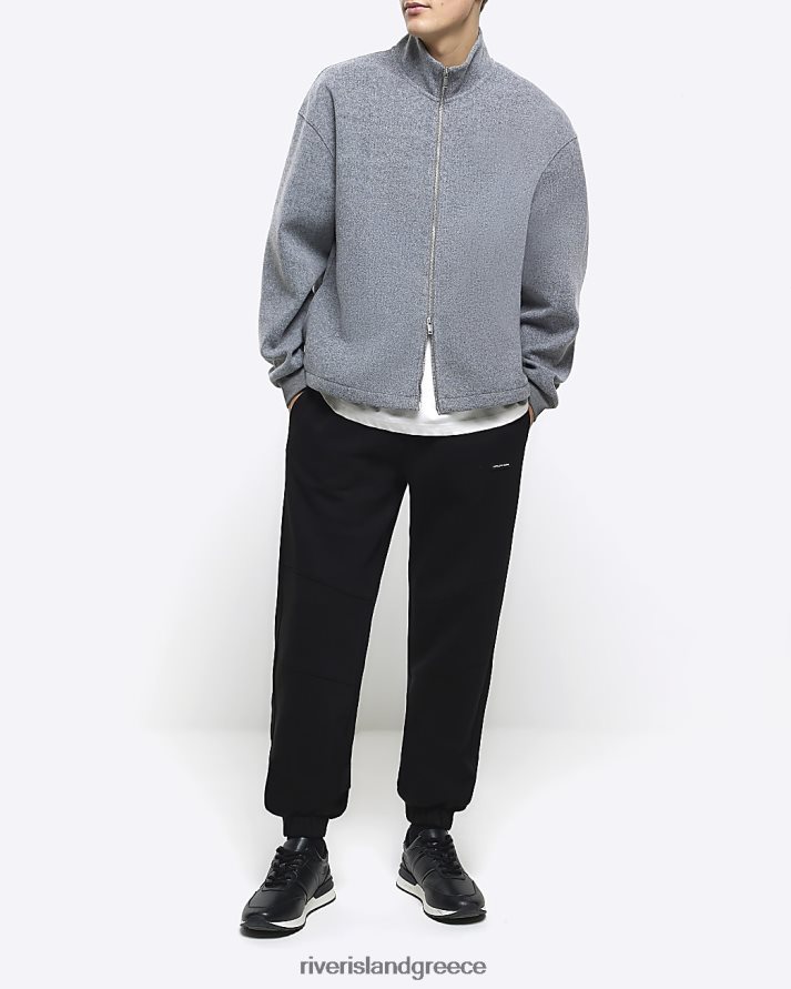 River Island ενδύματα μαύρος άνδρες τζόγκερ με κανονική εφαρμογή B6N8X5500