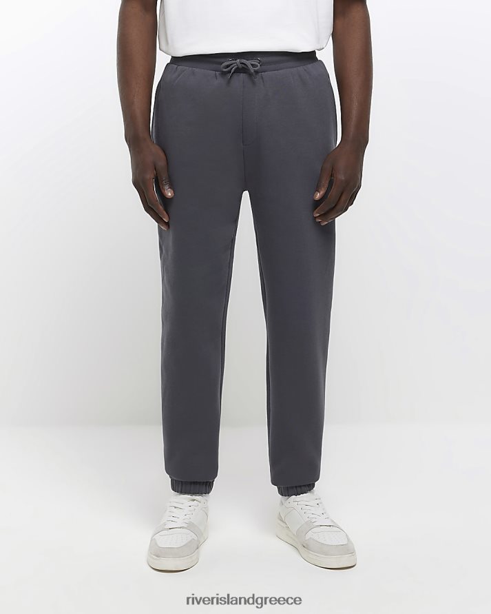 River Island ενδύματα γκρί άνδρες τζόγκερ με κανονική εφαρμογή B6N8X5807