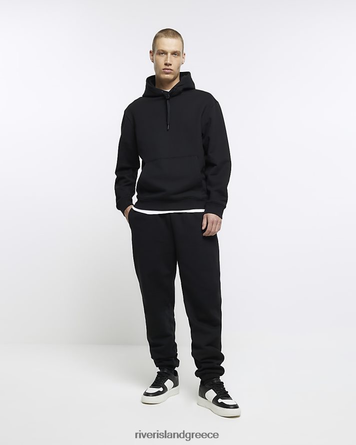 River Island ενδύματα μαύρος άνδρες τζόγκερ με κανονική εφαρμογή B6N8X5842
