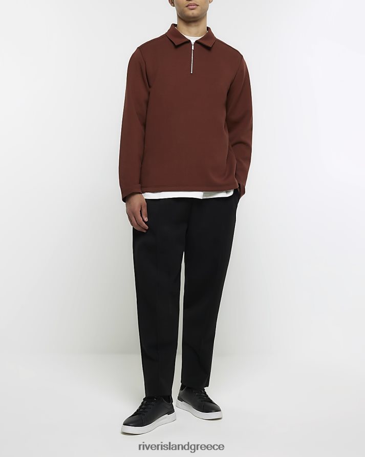 River Island ενδύματα μαύρος άνδρες κανονική εφαρμογή νεοπρένιο joggers B6N8X5569