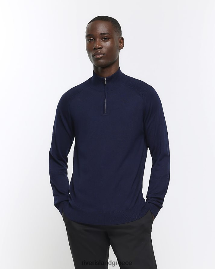 River Island ενδύματα ΠΟΛΕΜΙΚΟ ΝΑΥΤΙΚΟ άνδρες λεπτή εφαρμογή με φερμουάρ B6N8X2408