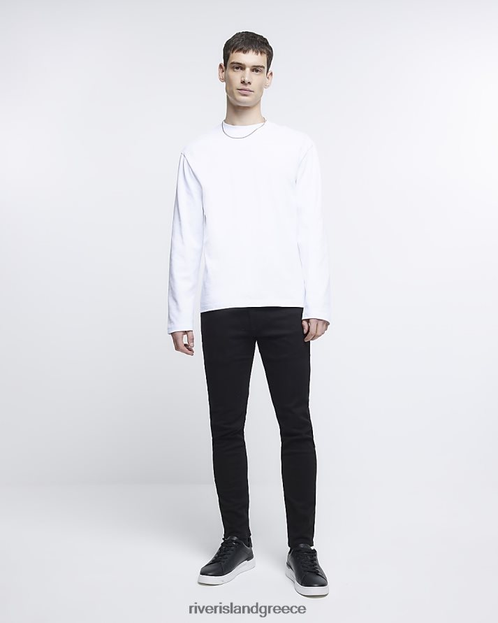 River Island ενδύματα μαύρος άνδρες στενό τζιν B6N8X2465