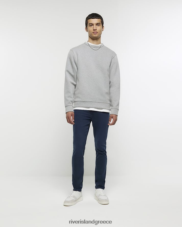 River Island ενδύματα σκούρο μπλε άνδρες στενά τζιν B6N8X2781
