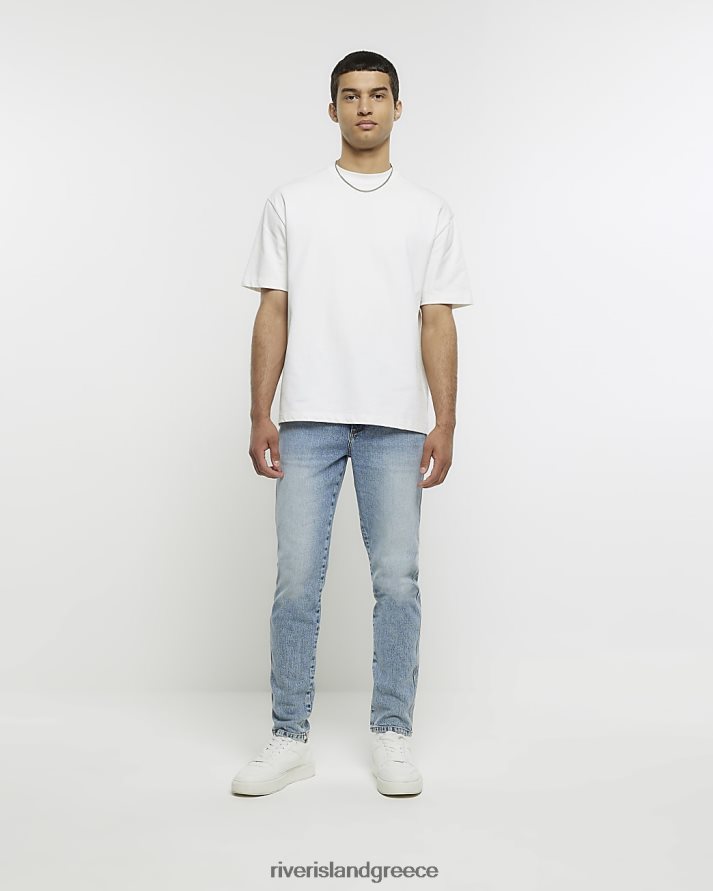 River Island ενδύματα γαλάζιο άνδρες κωνικό τζιν B6N8X2929
