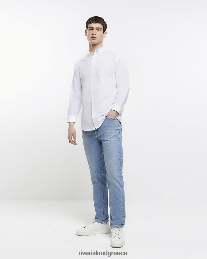 River Island ενδύματα μπλε άνδρες τζιν με κωνική εφαρμογή B6N8X2930