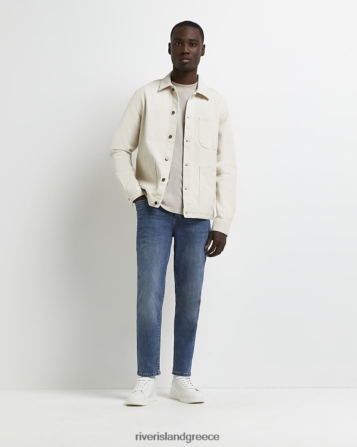 River Island ενδύματα μπλε άνδρες τζιν με κωνική εφαρμογή B6N8X2931