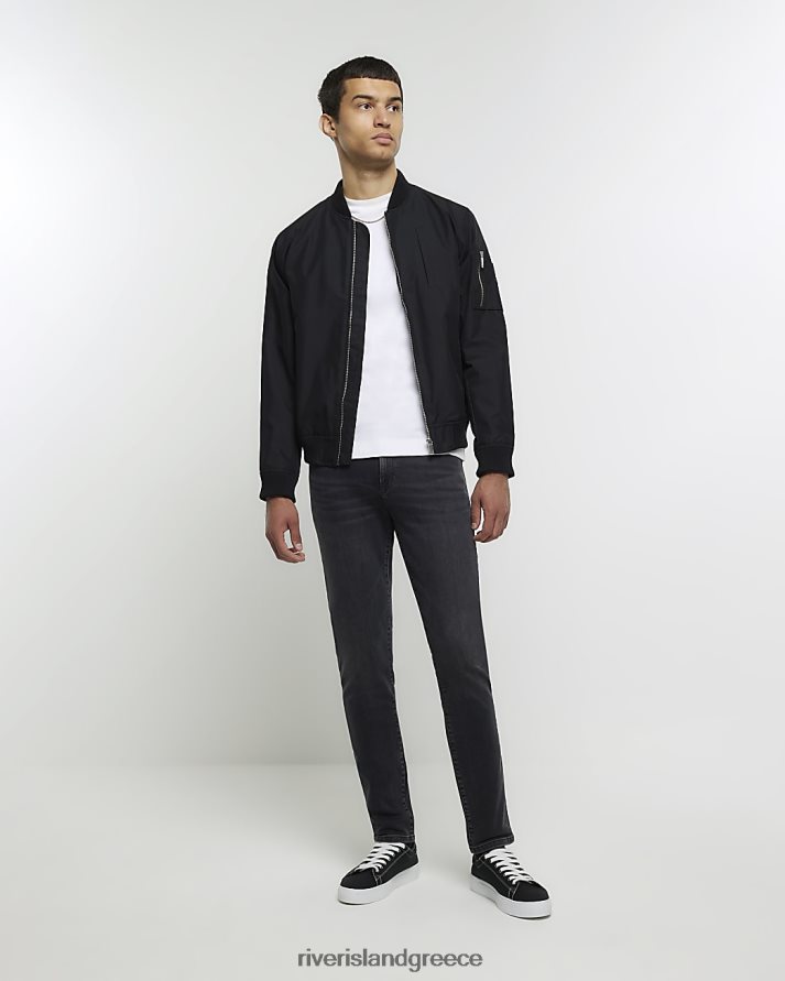 River Island ενδύματα μαύρος άνδρες στενό τζιν B6N8X5420
