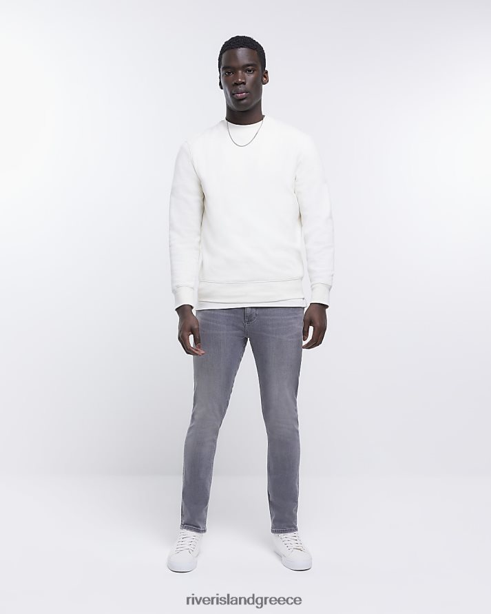 River Island ενδύματα γκρί άνδρες στενό τζιν B6N8X5542